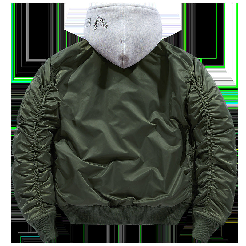 Men's bomber jacket with removable hood and practical pockets Lune London