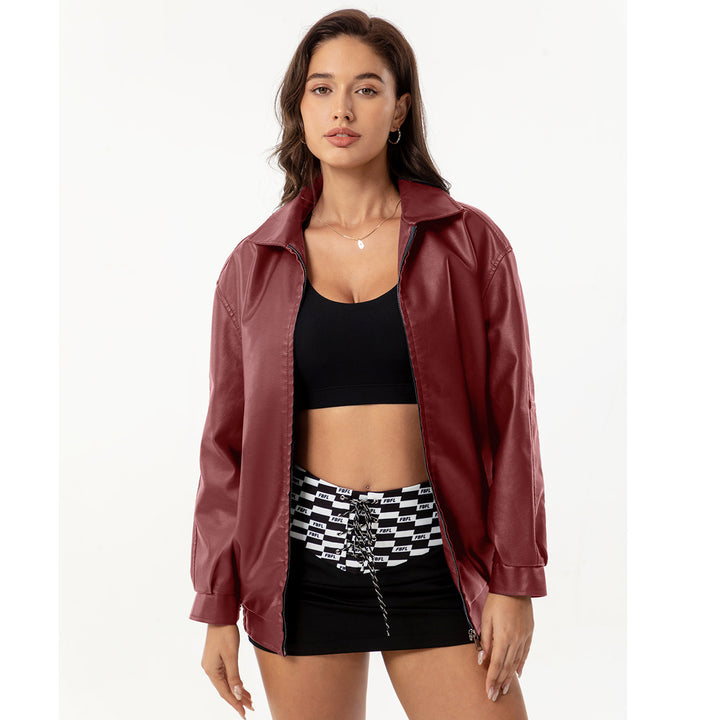 Casual satin jacket for women with a modern cut and practical pockets Lune London