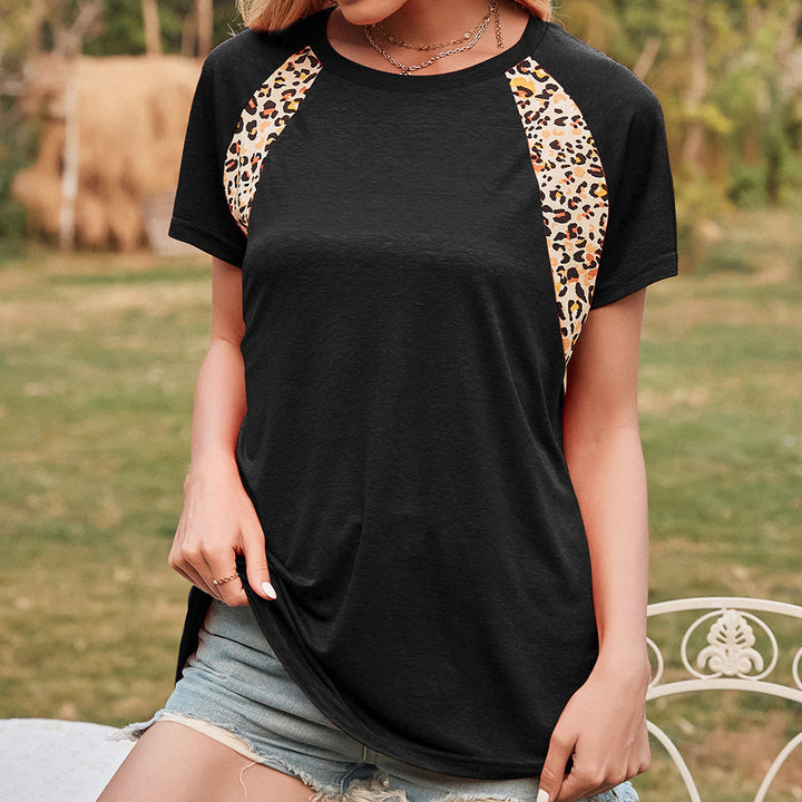 Lune London women's leisure t-shirt with leopard print