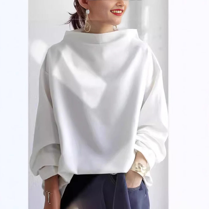 Women's Oversized Sweater with Special Collar and Casual Cut Lune London