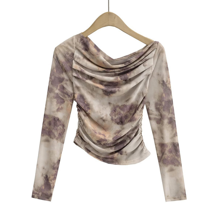 Women's Elegant Long Sleeve Top with Gathered Design Chic & Stil