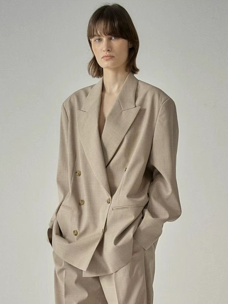 Blazer Femme Fashionable Stylé avec Rangée de Boutons Doubles et Coupe Oversize Chic & Stil