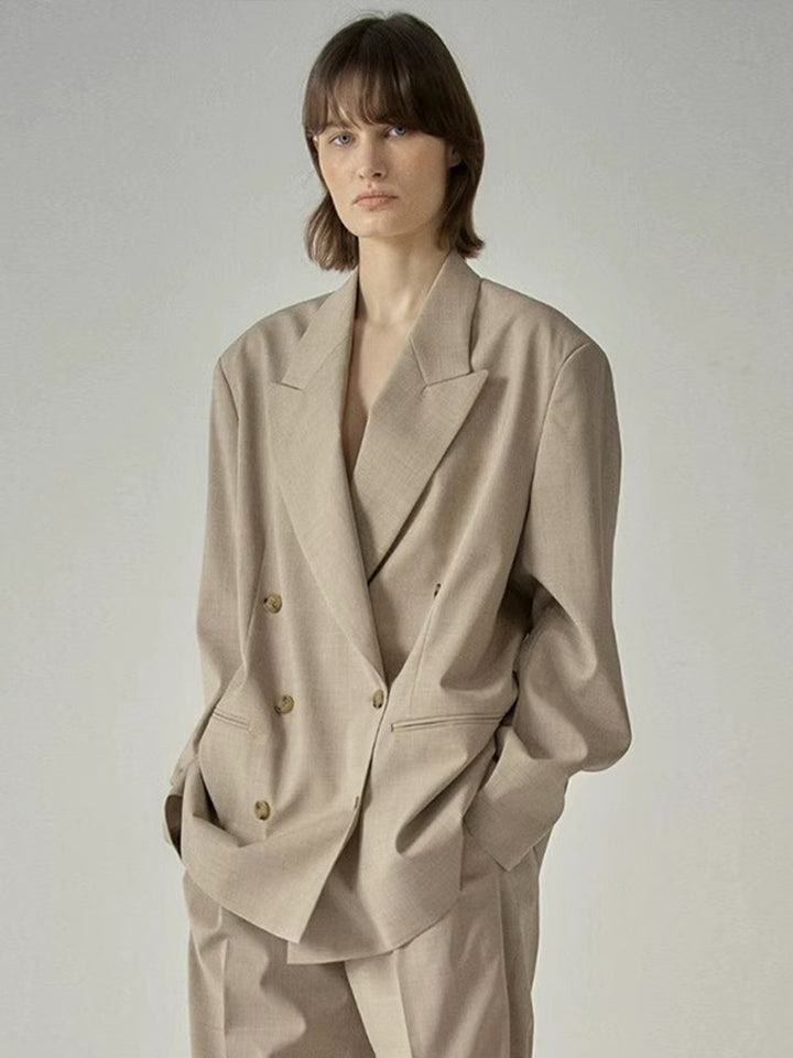 Blazer Femme Fashionable Stylé avec Rangée de Boutons Doubles et Coupe Oversize Chic & Stil