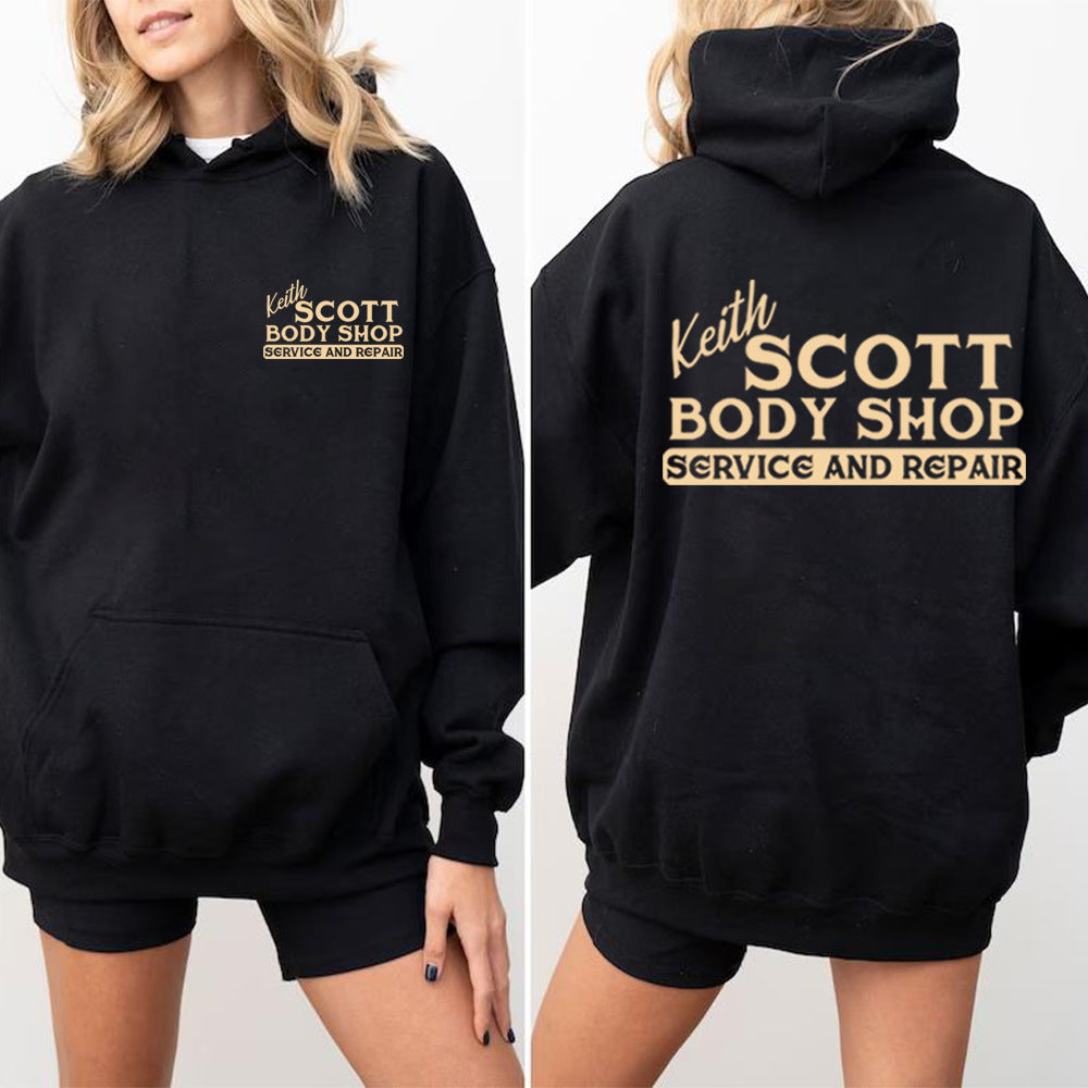 Women's hoodie sweatshirt with creative print and soft fleece material Chic & Stil