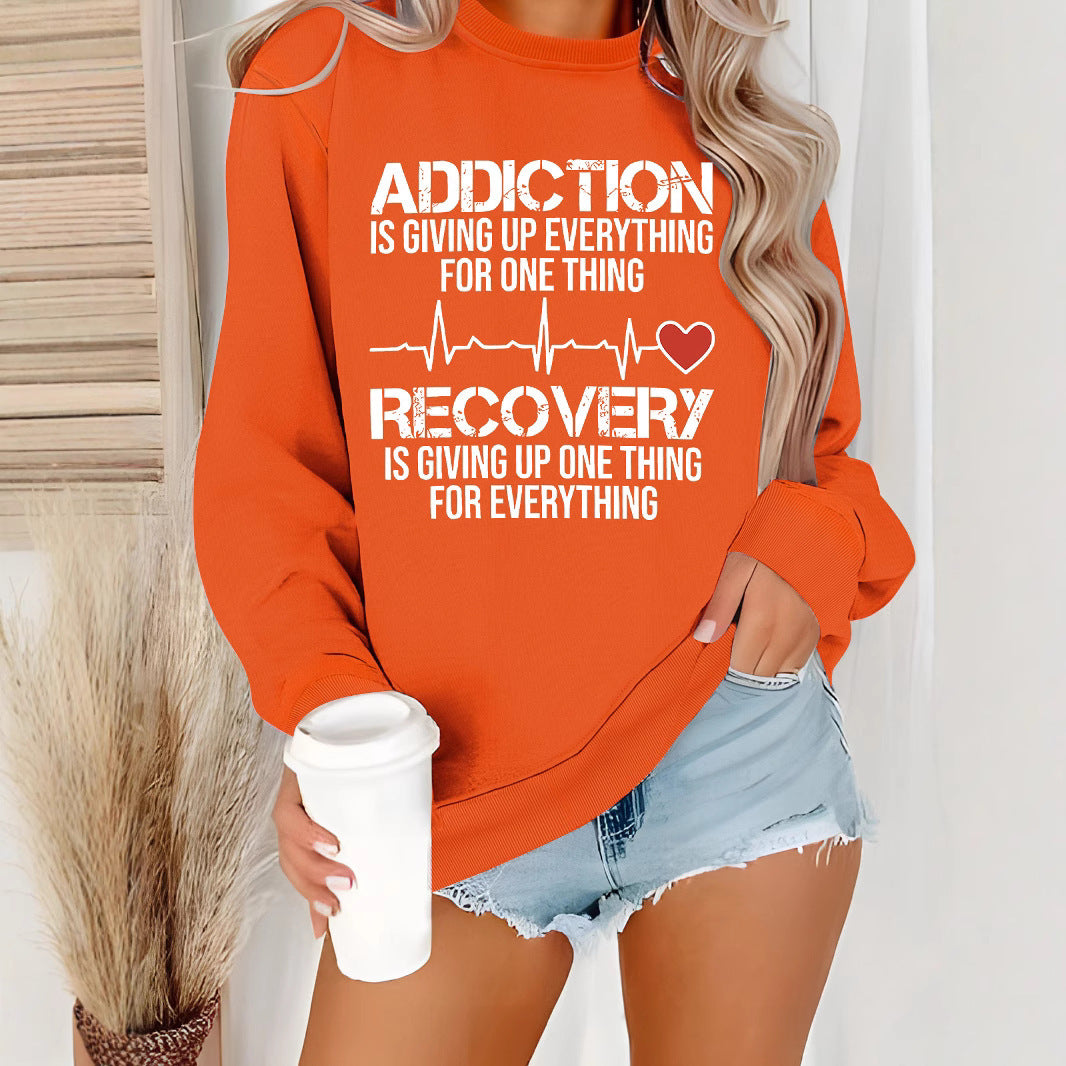 Sweatshirt pour femmes avec impression inspirante et coupe décontractée Chic & Stil