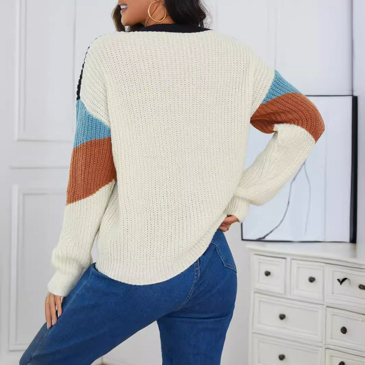 Knitted sweater for women with herringbone pattern and comfortable cuffs Lune London