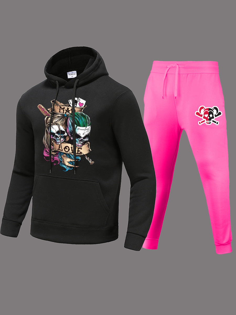 Women's hoodie and jogger set with a unique skull design Lune London