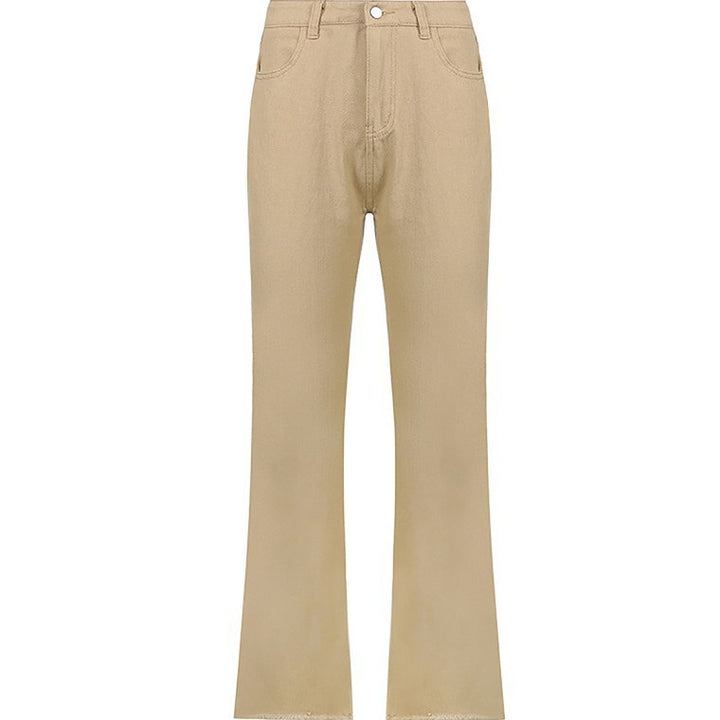 Women wide high-waist jeans in a casual cut with elegant tailoring Lune London