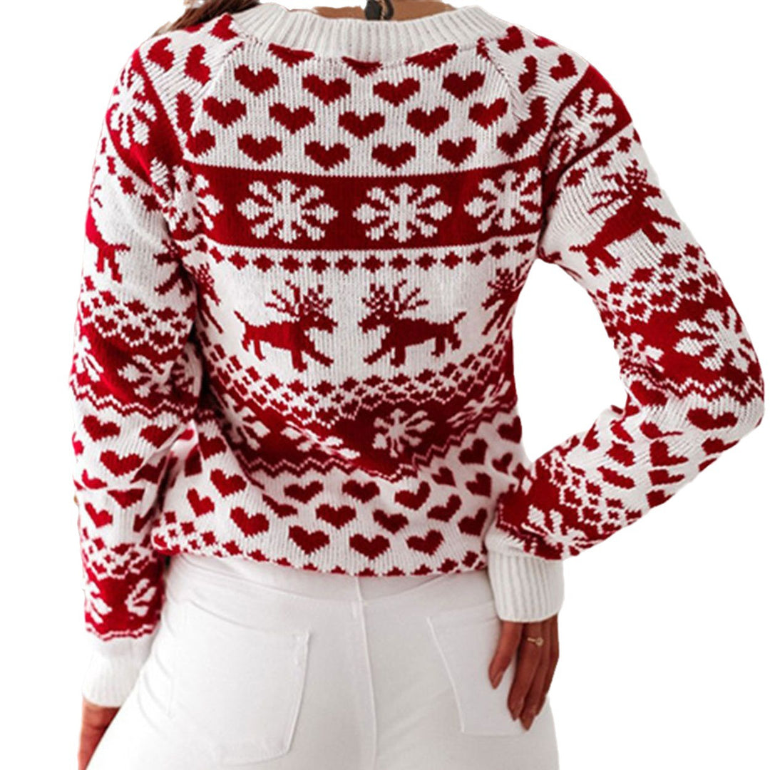 Pull de Noël confortable pour femmes avec motif traditionnel Chic & Stil