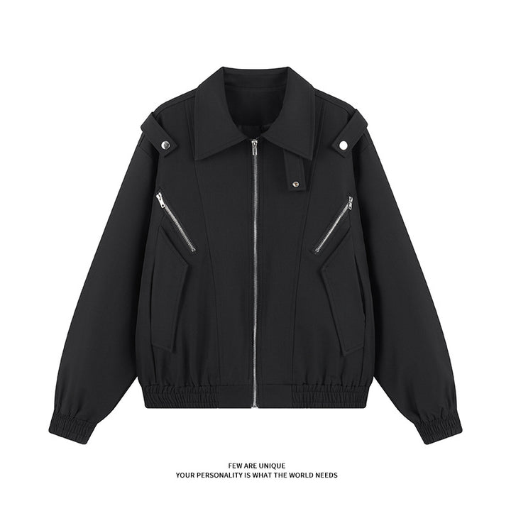 Ladies stylish windbreaker jacket with functional zip pockets and elastic cuffs Lune London