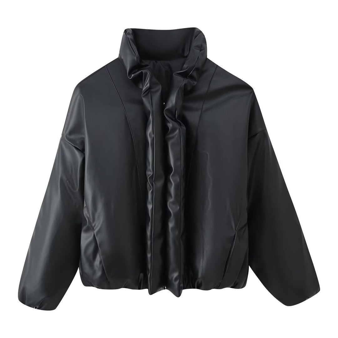 Veste courte stylée pour femmes avec col montant volumineux Chic & Stil