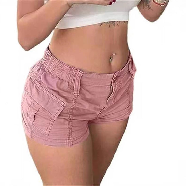 Women's comfortable cargo shorts with elastic waistband and practical pockets Lune London