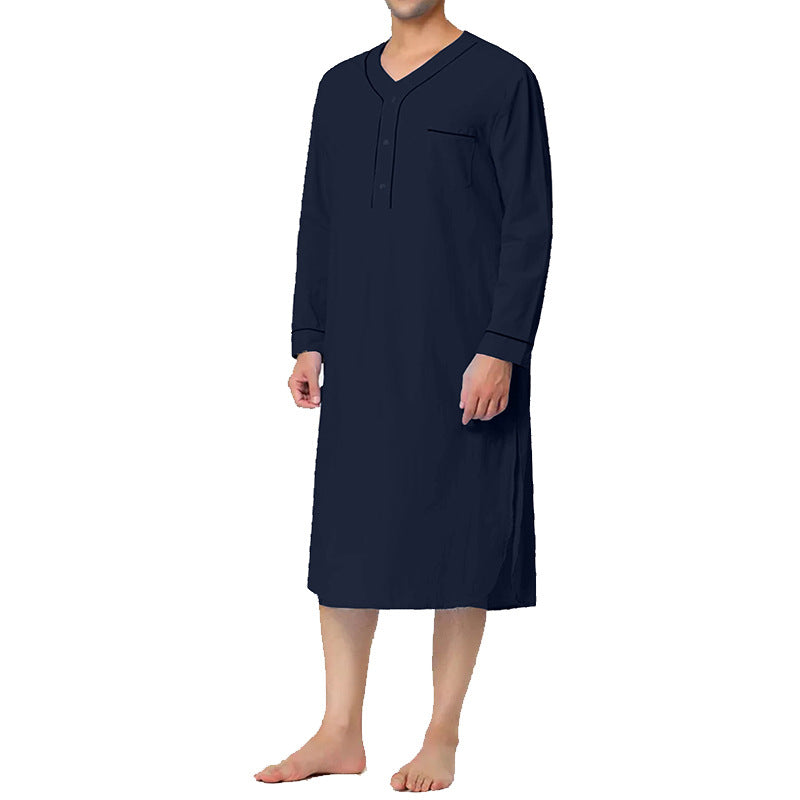 Men's nightshirt with elegant button placket and practical chest pocket Lune London