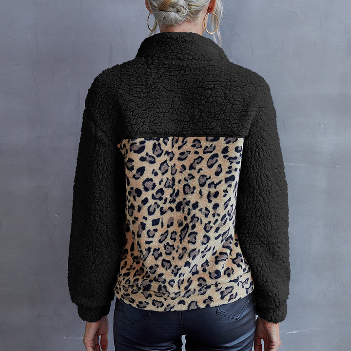 Women Cozy Fleece Sweater with Suede Details Lune London