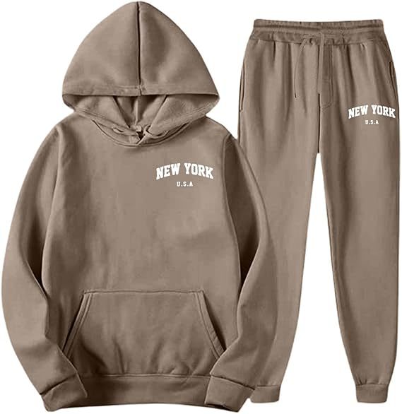 Women's Hooded Sweat Suit with high-quality material and modern lettering Chic & Stil