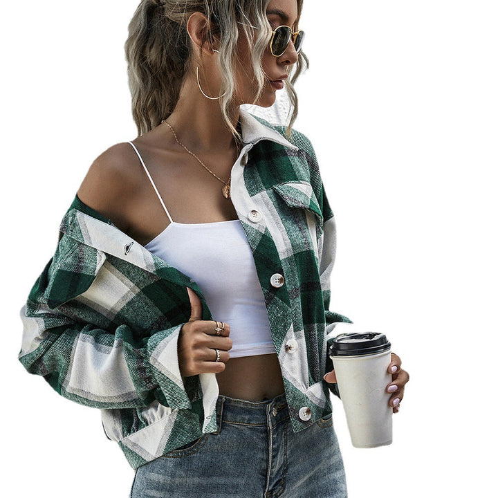 Lune London Plaid Casual Flannel Jacket for Women