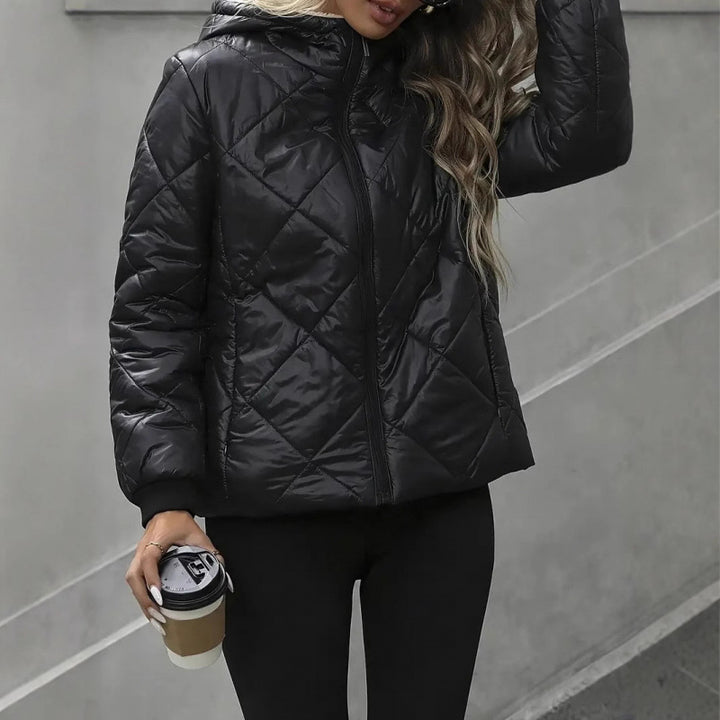 Ladies quilted Winter Jacket with cozy fleece Lune London