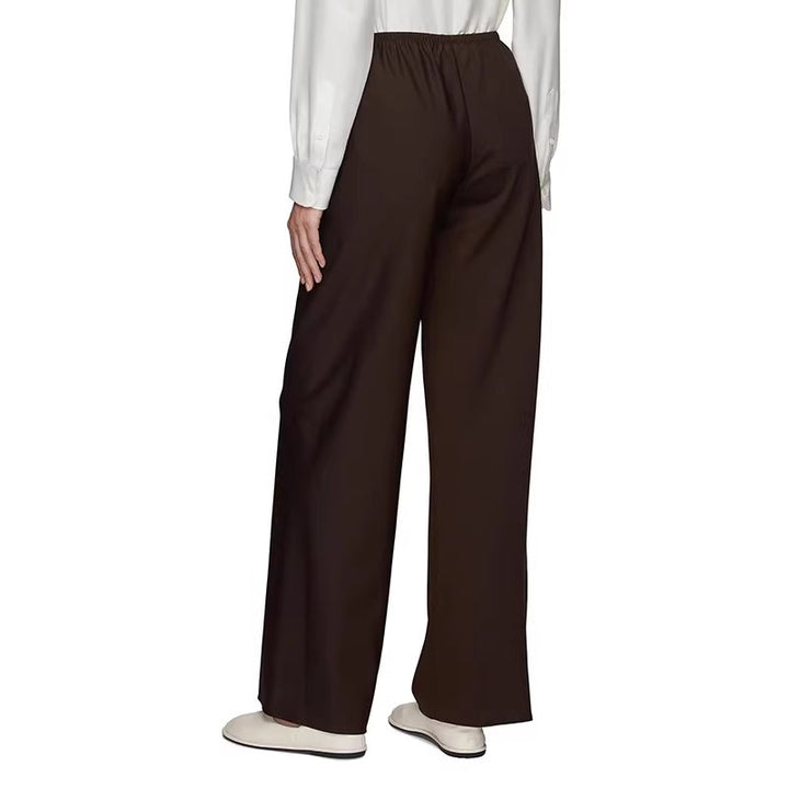 Pantalon large en tissu pour femmes avec taille élastique Chic & Stil