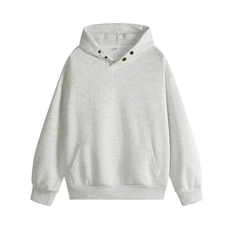 Hooded sweatshirt for women with innovative cut and practical snap buttons Lune London