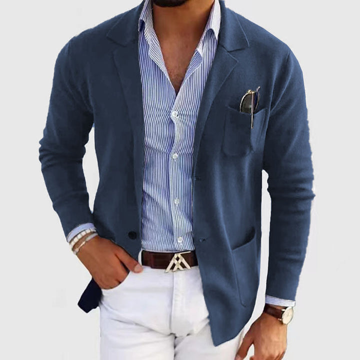 Casual knit blazer for men with modern details Lune London