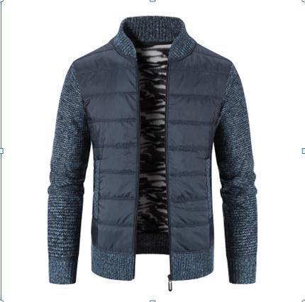 Casual transition jacket for men with a quilted design and knit details Lune London