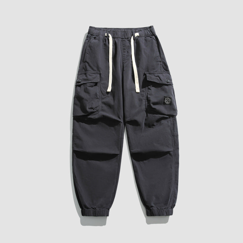 Pantalon cargo pour homme avec taille élastique et de nombreuses poches Chic und Stil