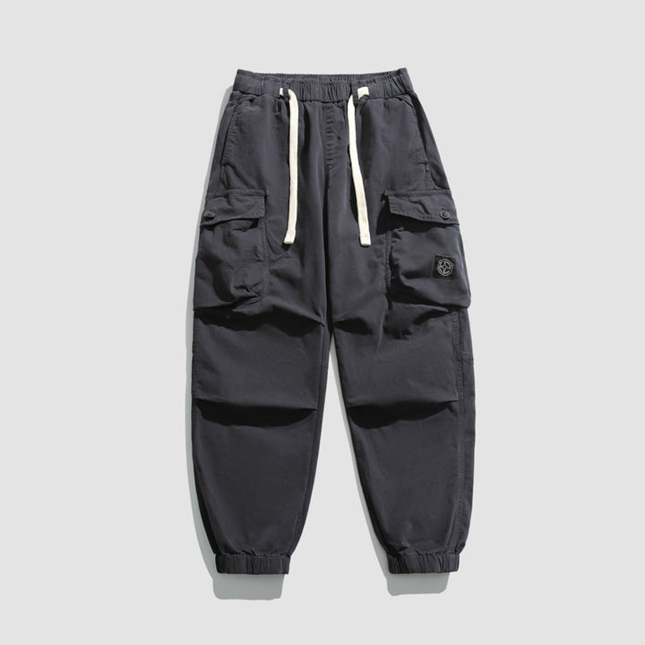 Pantalon cargo pour homme avec taille élastique et de nombreuses poches Chic und Stil