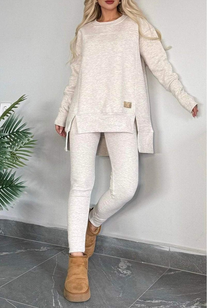 Cozy thick knit loungewear set for women Lune London