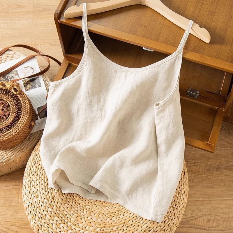 Women's Lightweight Linen Camisole Top Lune London