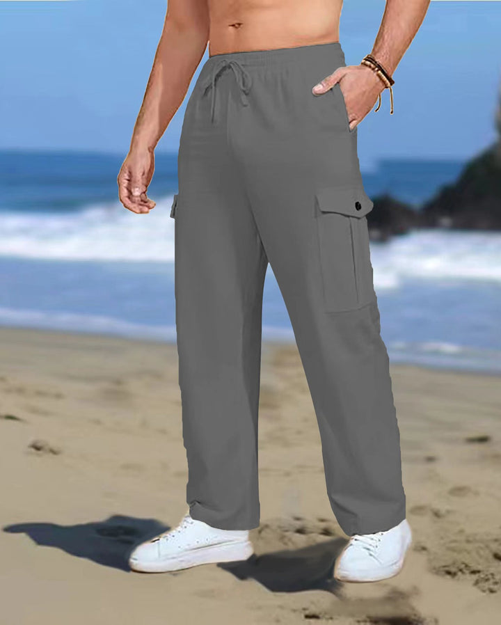 Outdoor cargo pants for men with adjustable waist and functional side pockets Lune London