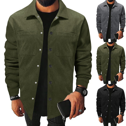 Corduroy jacket for men with practical pockets and button detail Lune London
