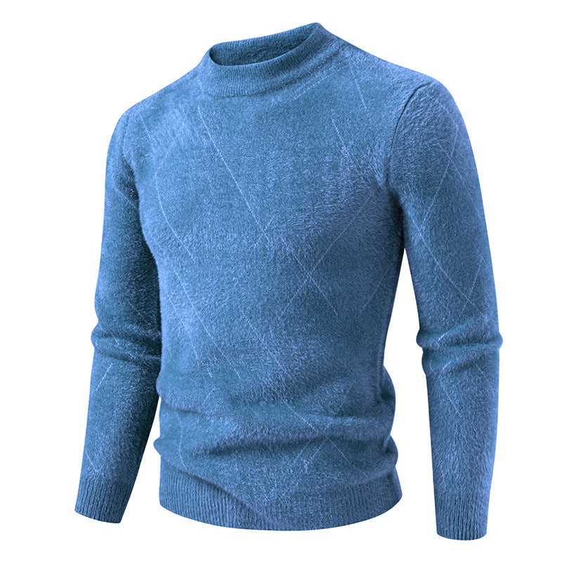 Fine knit sweater for men with a modern cable pattern Lune London