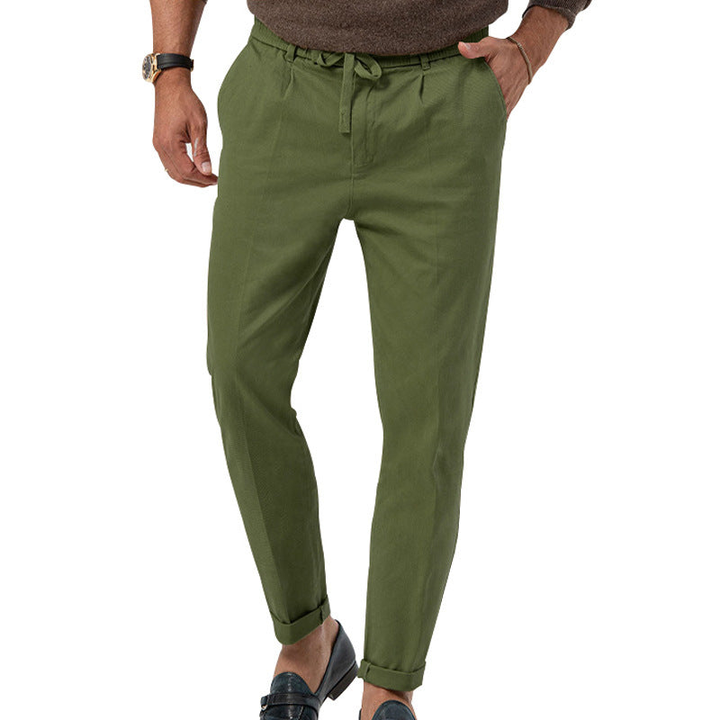 Fashionable summer cargo pants for men with elastic waist and adjustable drawstring Lune London