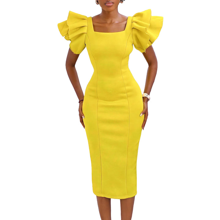 Ladies Elegant Dress with Voluminous Sleeves Lune London