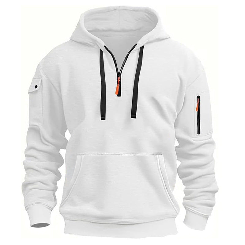 Men's hoodie with practical zipper and side pockets Chic and style