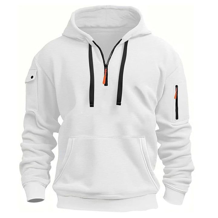 Men's hoodie with practical zipper and side pockets Chic and style