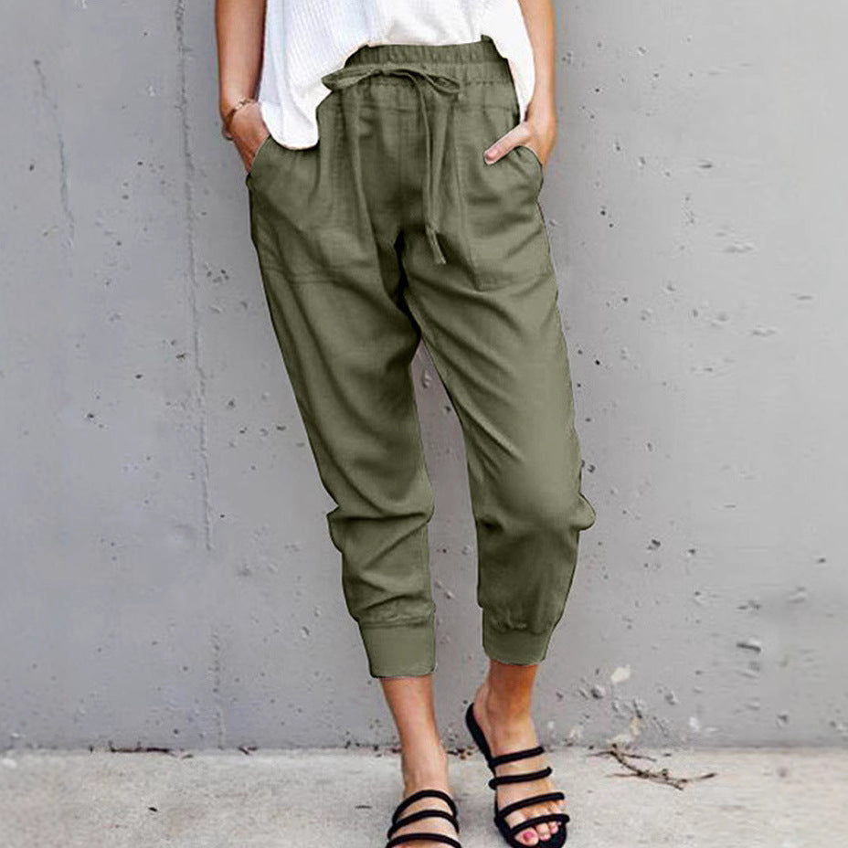 Comfortable leisure pants for women with elastic waistband Lune London