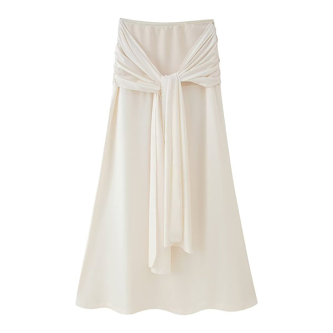 Woman sleeveless top with elegant ruffled embellishment Lune London