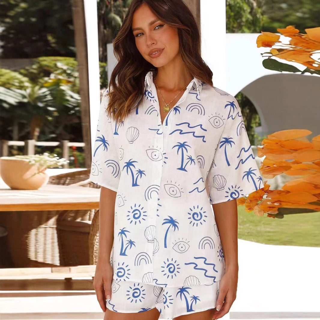 Women Summer Printed Short Sleeve T-Shirt Lune London