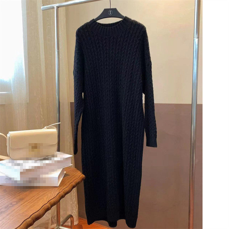 Robe en tricot pour femme au design décontracté avec motif structuré Chic & Stil