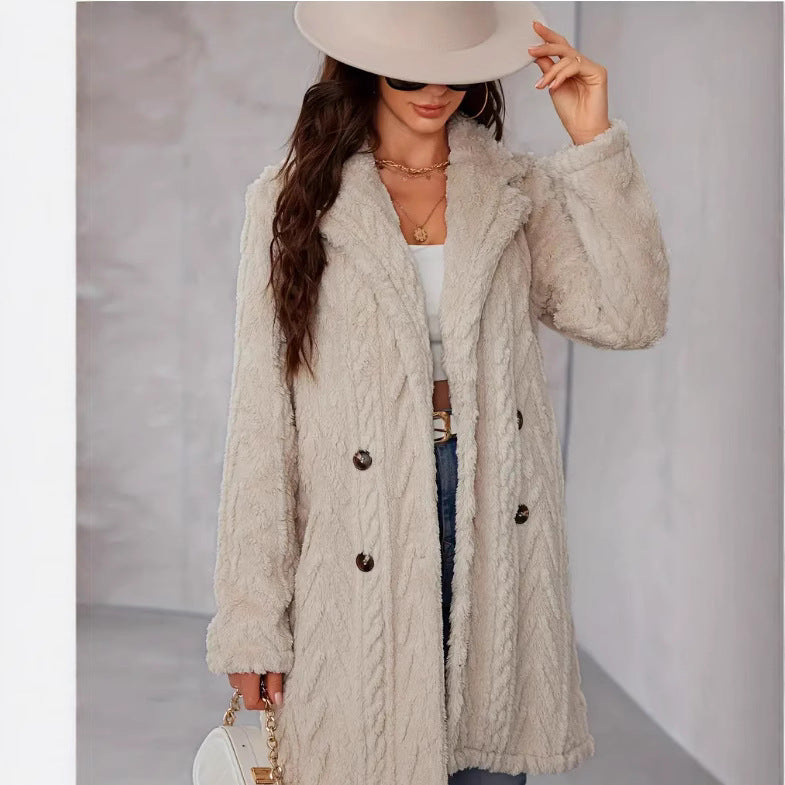 Women Comfortable Plush Coat Lune London