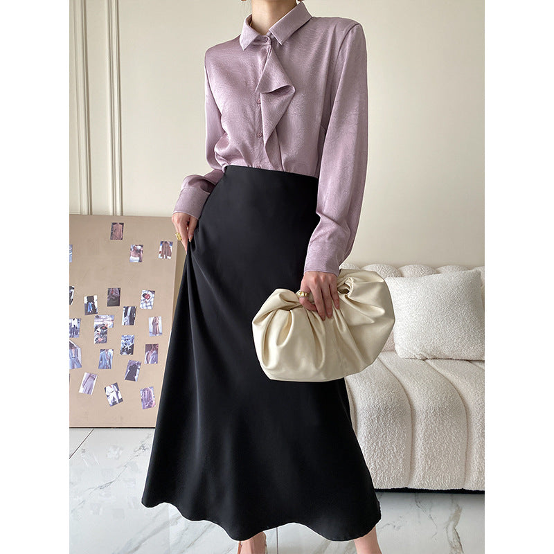 Women's Elegant Shirt with Voluminous Collar Chic & Stil
