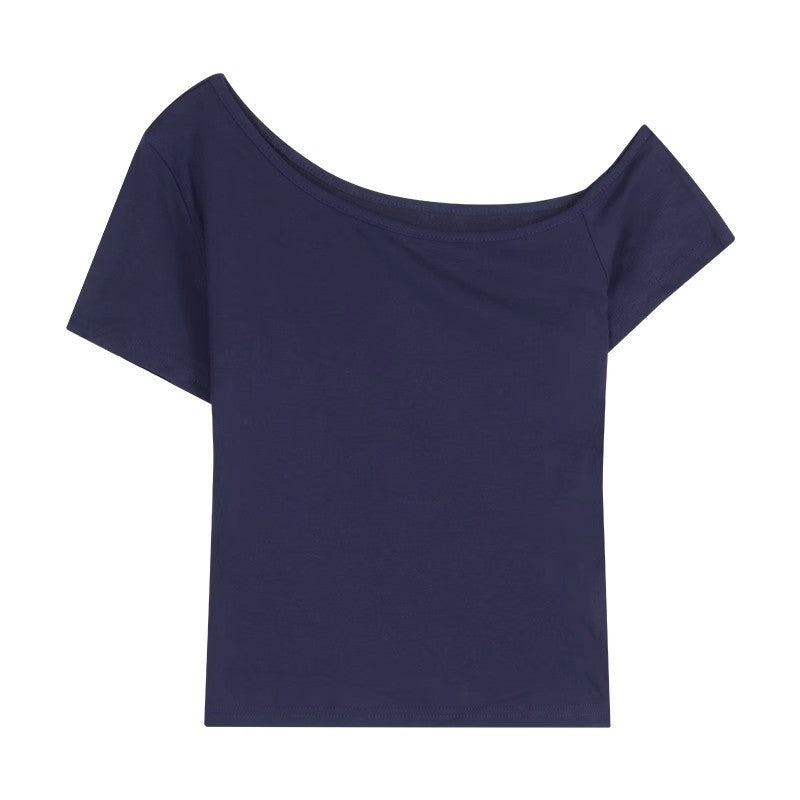 Women form-fitting off-shoulder top made of soft stretch material Lune London