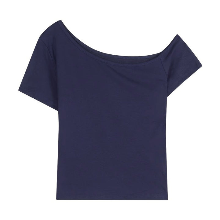 Women form-fitting off-shoulder top made of soft stretch material Lune London