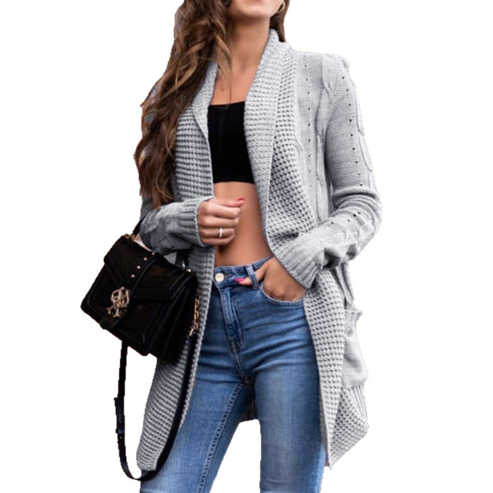 Women's open cardigan with open front and elastic cuffs Lune London