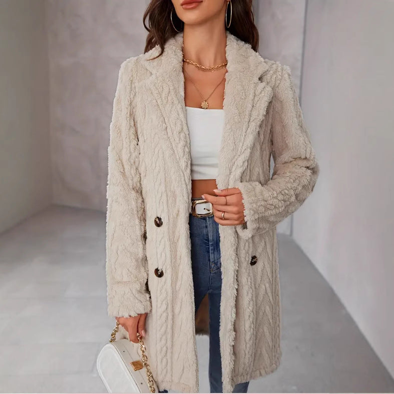 Women Comfortable Plush Coat Lune London