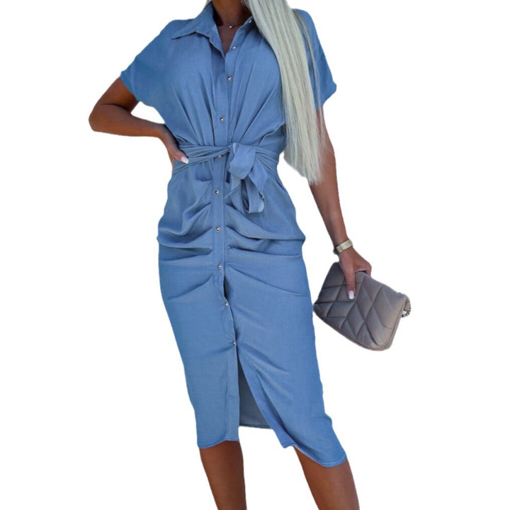 Shirt dress women with belt and button detail Chic & Stil