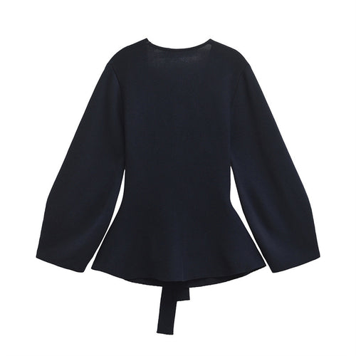 Trendy wrap jacket for women with tied belt Lune London