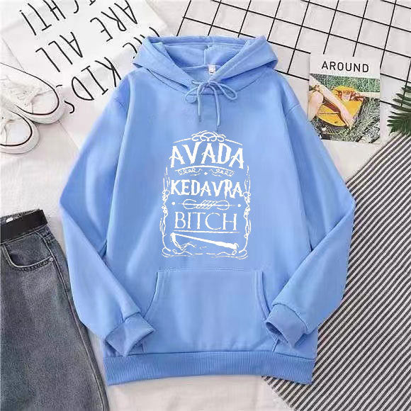 Women's hoodie with creative lettering Chic & Style