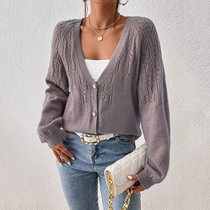 Knitted jacket for women with delicate pattern Lune London